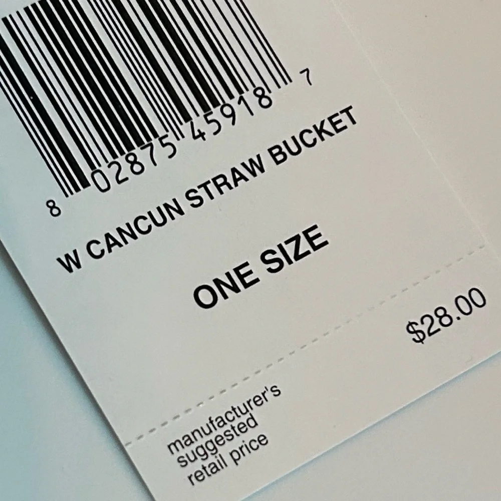 Hurley Woman’s Two-Tone Cancun Straw Bucket Sun Hat in Light Beige and Brown - Picture 4 of 5